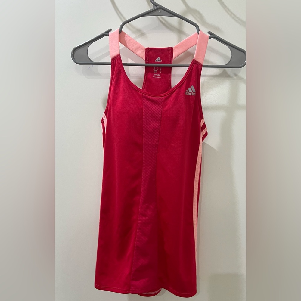 Adidas Climalite Lined Red Racerback Tank